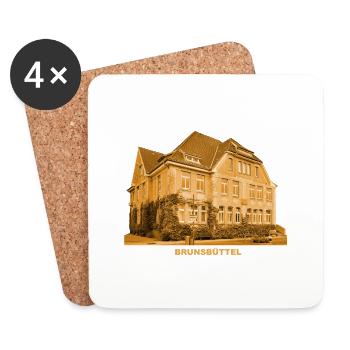 Brunsbüttel Rathaus Schleswig-Holstein Elbe - Untersetzer (4er-Set) - Weiß - Vorne