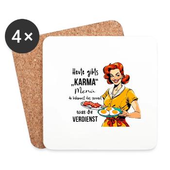 Retro woman housewife sarcastic design - Untersetzer (4er-Set) - Weiß - Vorne
