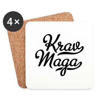 Krav Maga - Untersetzer (4er-Set) - Weiß - Vorne