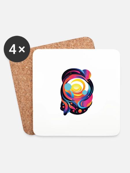Abstract Art: The Beauty of the Universe - Coasters (set of 4) - white