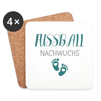Fußball Nachwuchs - Untersetzer (4er-Set) - Weiß - Vorne