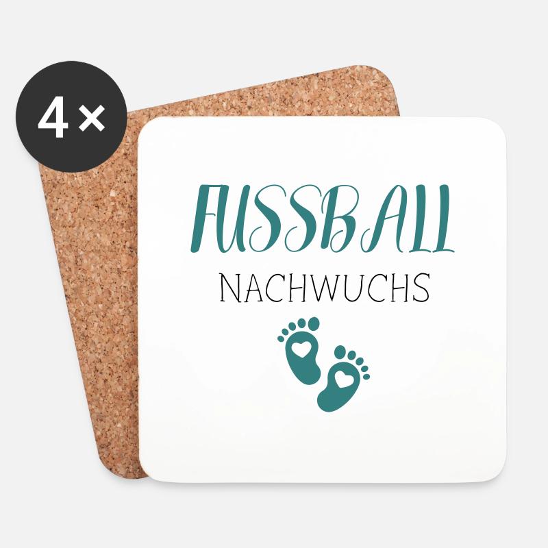Fußball Nachwuchs - Untersetzer (4er-Set) - Weiß