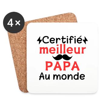 BEST DAD IN THE WORLD - Coasters (set of 4) - white - Front