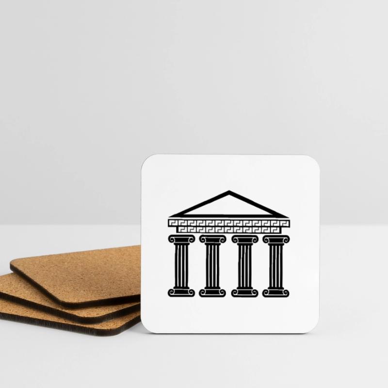 Antico edificio greco Sottobicchieri (set da 4 pezzi)