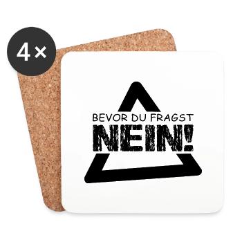 Spruch - Untersetzer (4er-Set) - Weiß - Vorne