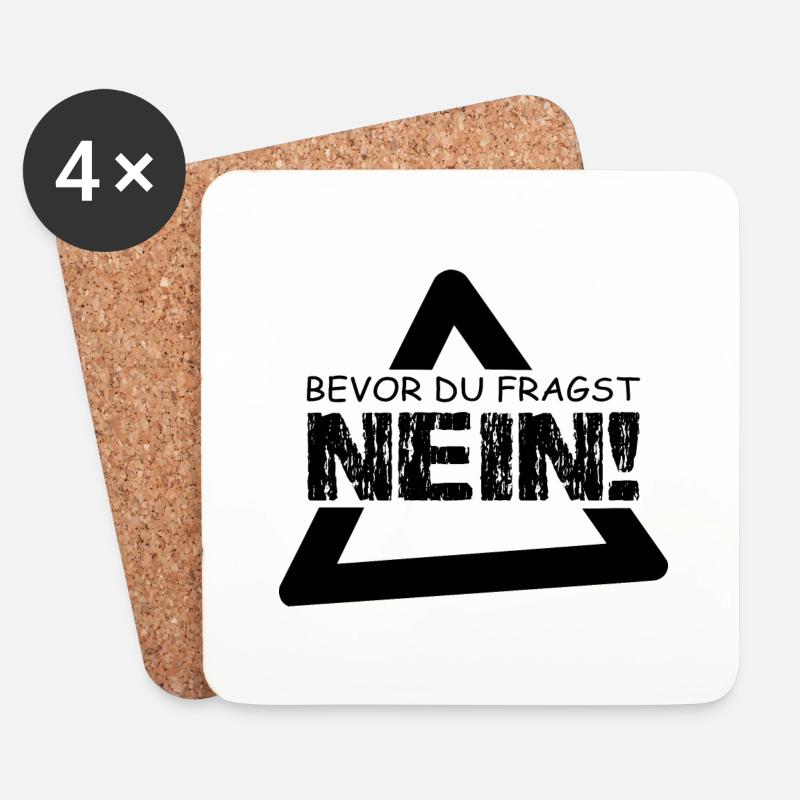 Spruch - Untersetzer (4er-Set) - Weiß