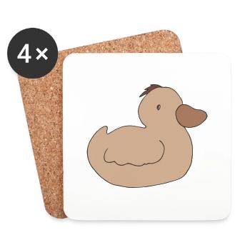 Duckling Sepia Tint - Coasters (set of 4) - white - Front