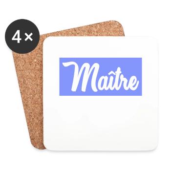 MASTER. MASTER. THANK YOU - Coasters (set of 4) - white - Front