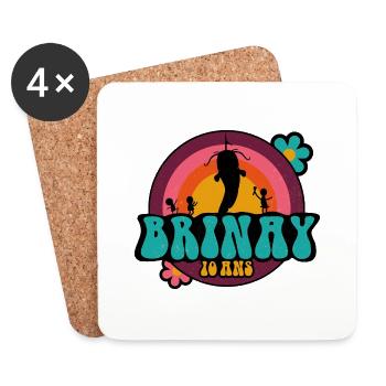 Logo Brinay - 10 ans - Dessous de verre (lot de 4) - blanc - Devant