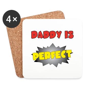 DADDY IS PERFECT - Dessous de verre (lot de 4) - blanc - Devant