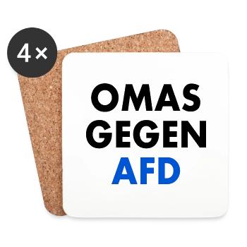 Omas gegen afd - Untersetzer (4er-Set) - Weiß - Vorne