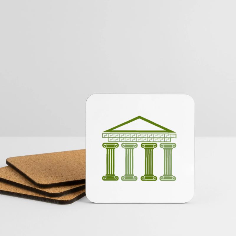 Antico edificio greco Sottobicchieri (set da 4 pezzi)