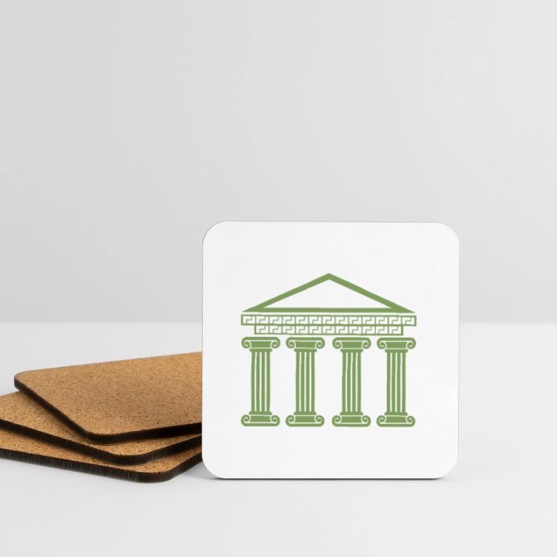 Antico edificio greco Sottobicchieri (set da 4 pezzi)