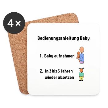 Bedienungsanleitung Baby - Untersetzer (4er-Set) - Weiß - Vorne