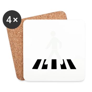Crossing the zebra crossing - Coasters (set of 4) - white - Front