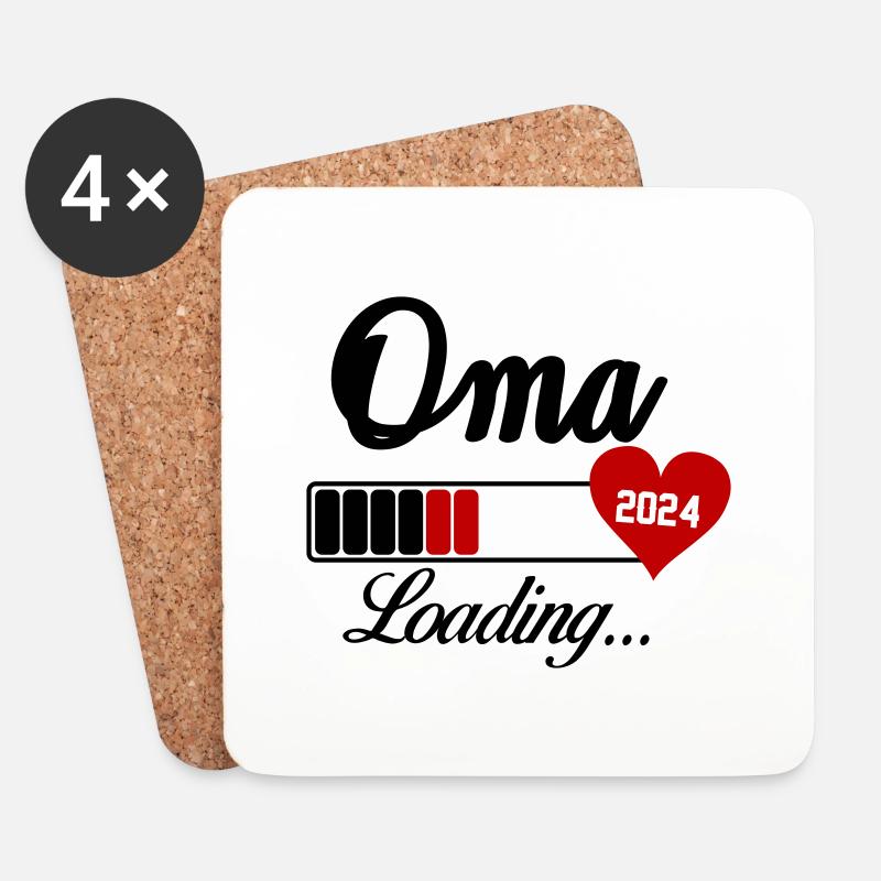 oma loading 2024 - Untersetzer (4er-Set) - Weiß