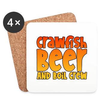 Crawfish Beer And Boil Crew - Untersetzer (4er-Set) - Weiß - Vorne