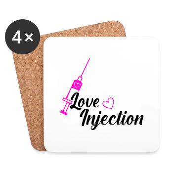 love injection - Untersetzer (4er-Set) - Weiß - Vorne