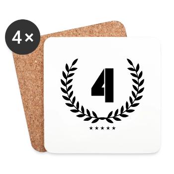 Couronne 4 - Dessous de verre (lot de 4) - blanc - Devant