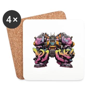 Mech - Untersetzer (4er-Set) - Weiß - Vorne