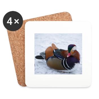 Mandarin duck - Coasters (set of 4) - white - Front