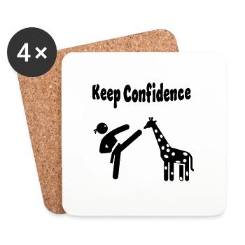 Keep Confidence - Coasters (set of 4) - white - Front