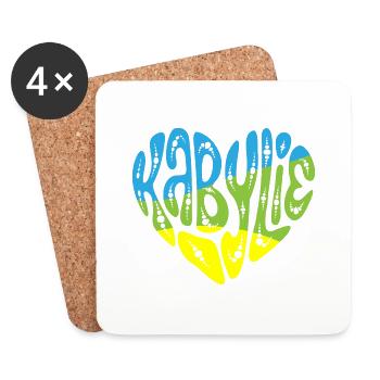 Kabylie Dans Mon Cœur - Dessous de verre (lot de 4) - blanc - Devant