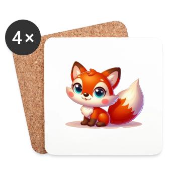 FOX 3 - Untersetzer (4er-Set) - Weiß - Vorne