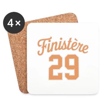Finistère 29 - Dessous de verre (lot de 4) - blanc - Devant