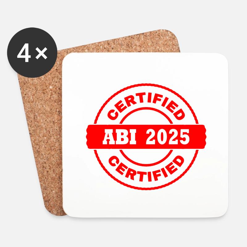 Abi 2025 - Untersetzer (4er-Set) - Weiß