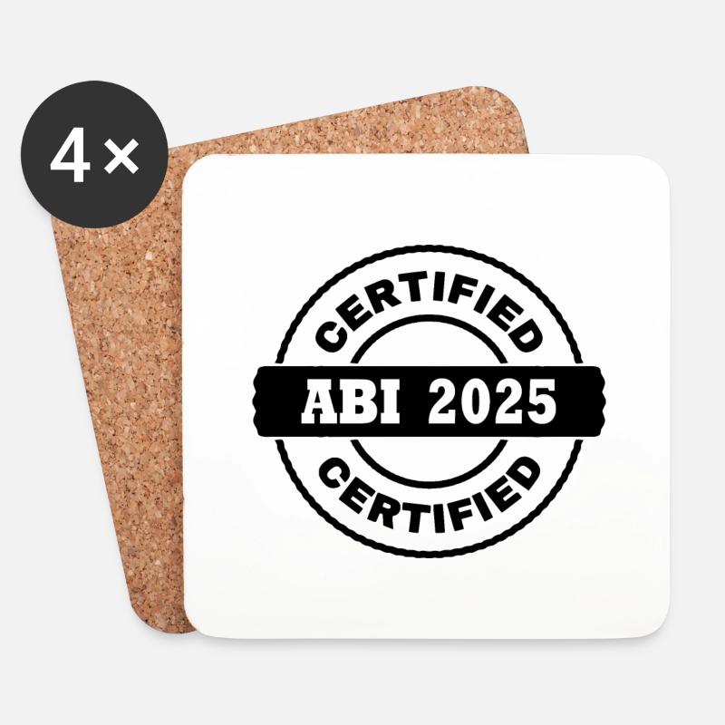 Abi 2025 - Untersetzer (4er-Set) - Weiß