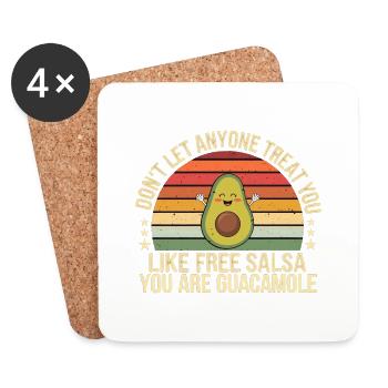 You Are Guacamole Not Free Salsa 1 5 - Untersetzer (4er-Set) - Weiß - Vorne