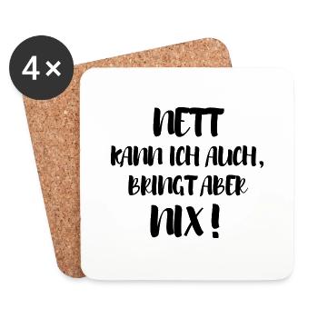 Funny Saying Picture Funny Humor Gift Idea - Coasters (set of 4) - white - Front