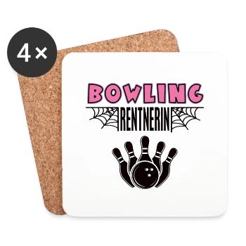 Bowling Rentnerin Bowlingspielerin Rente Ruhestand - Untersetzer (4er-Set) - Weiß - Vorne