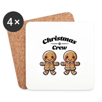 Équipage de Noël - Dessous de verre (lot de 4) - blanc - Devant