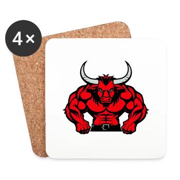 stier tier - Untersetzer (4er-Set) - Weiß - Vorne