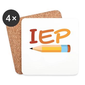 IEP SPED Lehrer Kunst | Lehrer für Sonderpädagogik - Untersetzer (4er-Set) - Weiß - Vorne