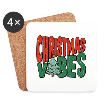 Ambiance de Noël - Dessous de verre (lot de 4) - blanc - Devant