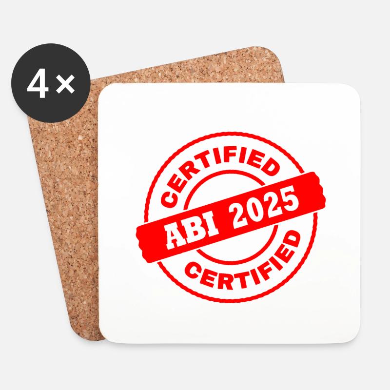 Abi 2025 - Untersetzer (4er-Set) - Weiß