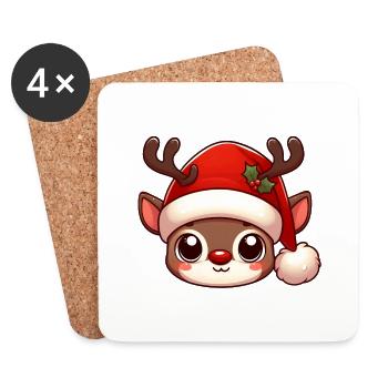 rudolph 6 - Dessous de verre (lot de 4) - blanc - Devant