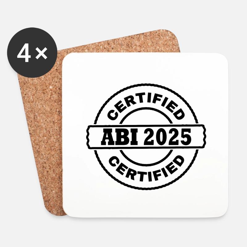 Abi 2025 - Untersetzer (4er-Set) - Weiß