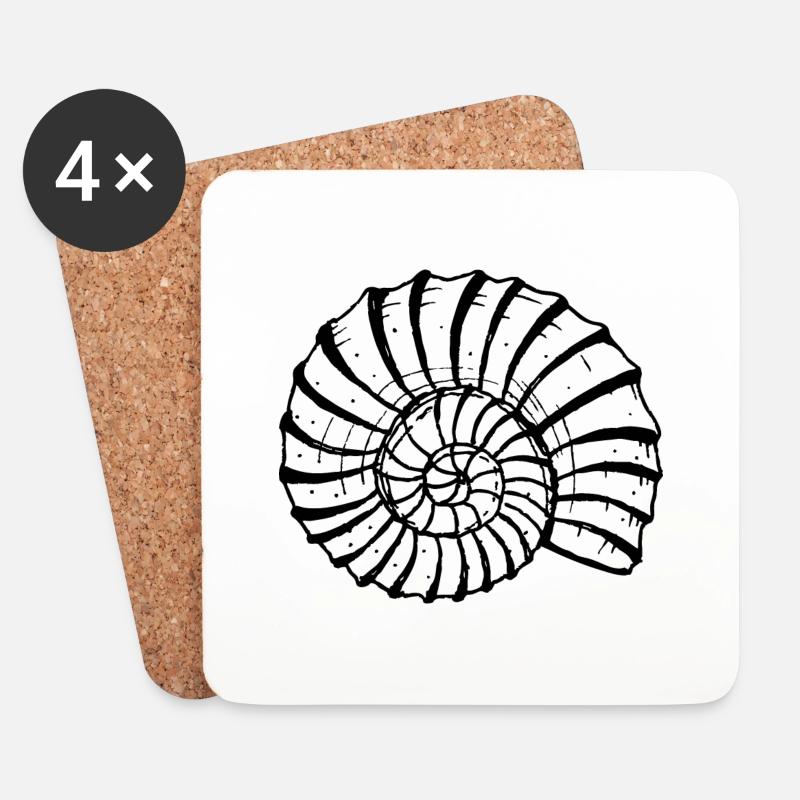 Tag des Fossil - Untersetzer (4er-Set) - Weiß