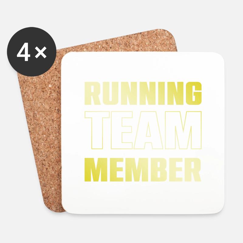 Running Team - Untersetzer (4er-Set) - Weiß