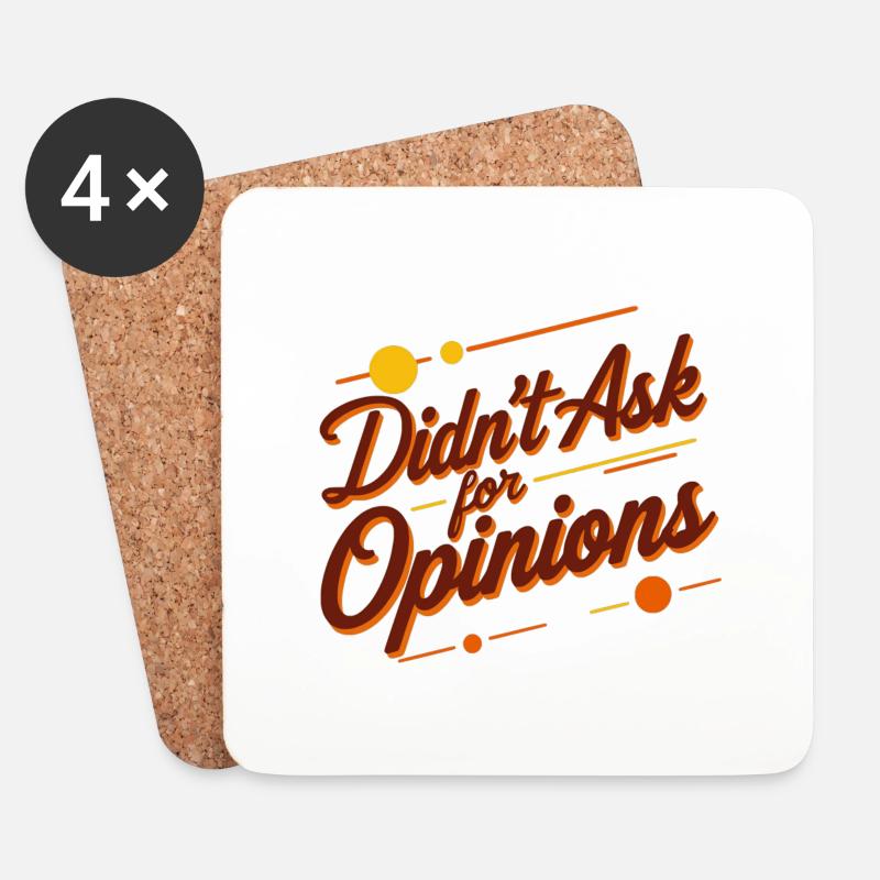 Didn't Ask - Coasters (set of 4) - white
