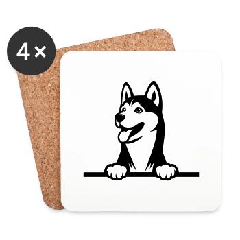 Husky - Coasters (set of 4) - white - Front