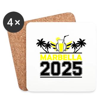 marbella 2025 - Untersetzer (4er-Set) - Weiß - Vorne