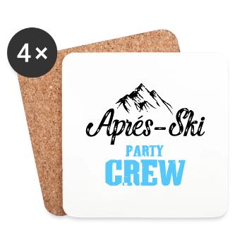 apres skiparty crew - Untersetzer (4er-Set) - Weiß - Vorne