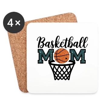 Basketball Mom cooles Design für Mütter - Untersetzer (4er-Set) - Weiß - Vorne