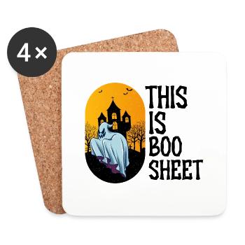 boo sheet Zeichenfläche 1 - Untersetzer (4er-Set) - Weiß - Vorne