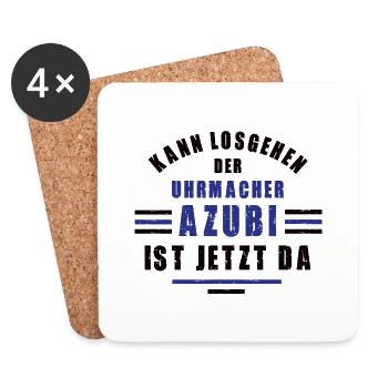 Azubi Uhrmacher Lehre Ausbildung Juwelier - Untersetzer (4er-Set) - Weiß - Vorne